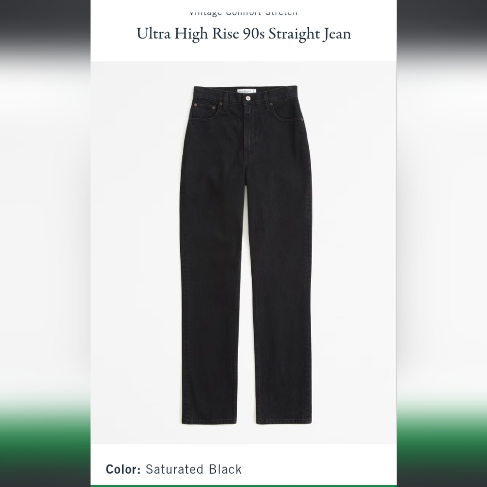 Abercrombie & Fitch Black Straight Jeans